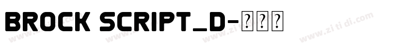 Brock Script_D字体转换